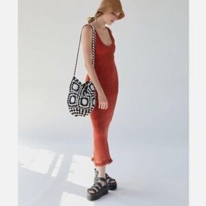 Urban Outfitters Helena Crotchet Midi Dress